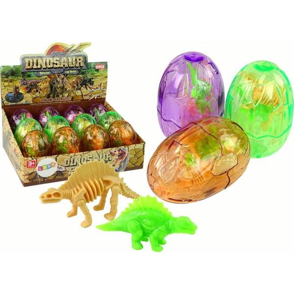 Figurka LeanToys Duże Jajo Dinozaura 2 Figurki Jajko Dinozaury 9 cm
