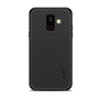 Protectie de telefon din plastic MOFI HONOR (cadru silicon, spate cu efect de piele, model impletit) NEGRU [Samsung Galaxy A6 (2018) SM-A600F] (5996457780716)