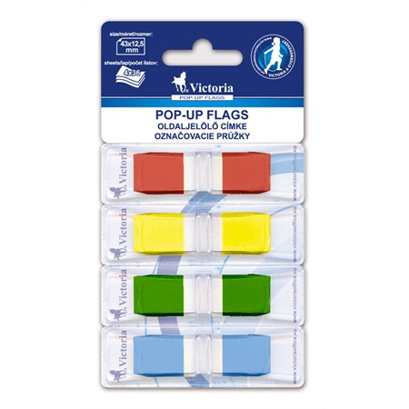 Victoria 43x12,5 mm Jelölőcímke 4x36 lap - Vegyes (07-772782-LVOJ4)