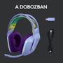 Слушалки Gaming Безжични Logitech G733, Ултралеки, Lightsync RGB, Lilac