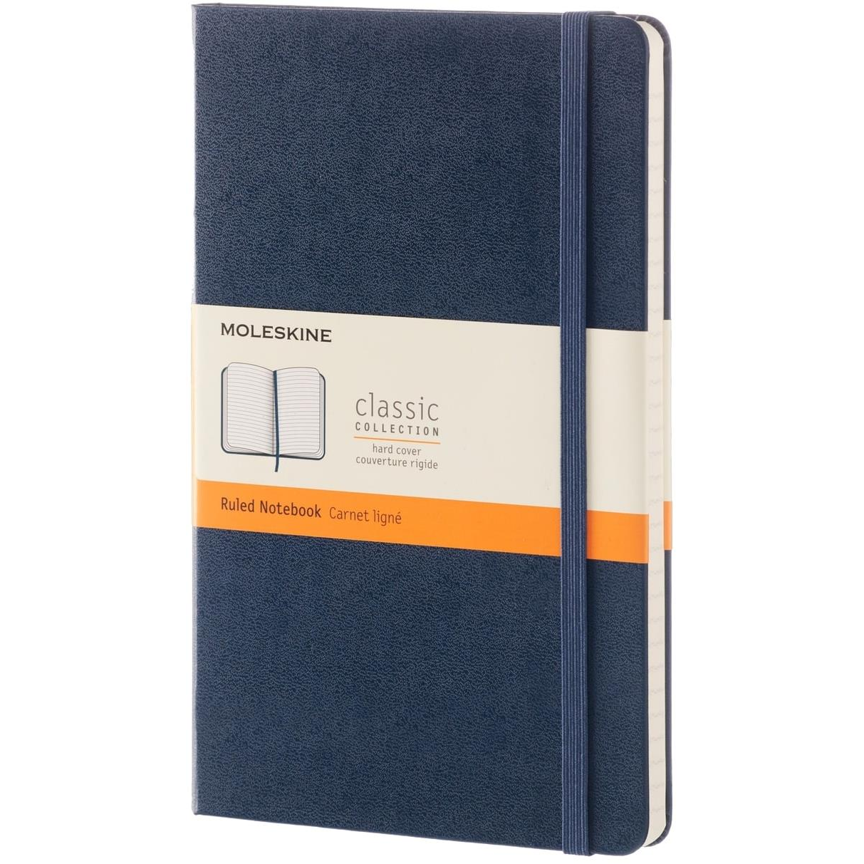 MOLESKINE L, kemény borító, vonalas, kék (QP060B20)