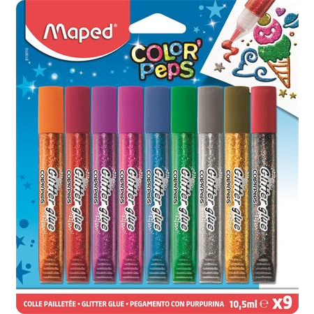Glitter Glue 3d Maped 9 Colores