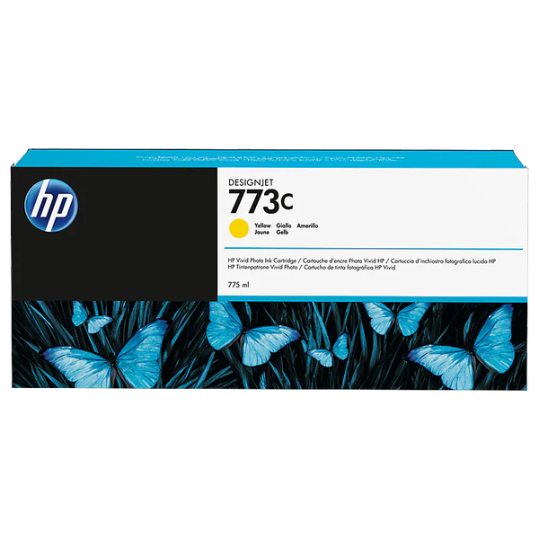 HP 773C 775-ml Yellow DesignJet Ink Cartridge глава и патрон за мастиленоструен принтер 1 броя Оригинал Стандартен добив Жълт