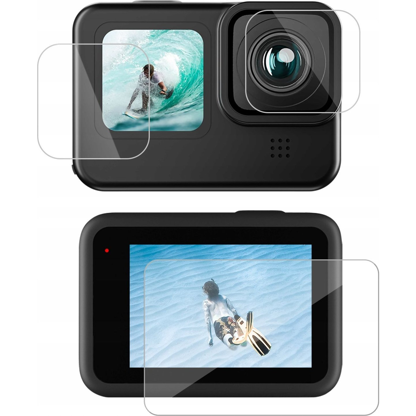 3-in-1 Tempered Glass for GoPro Hero 13 Black Telesin (S6-FLM-07-TGP) (SB9510)
