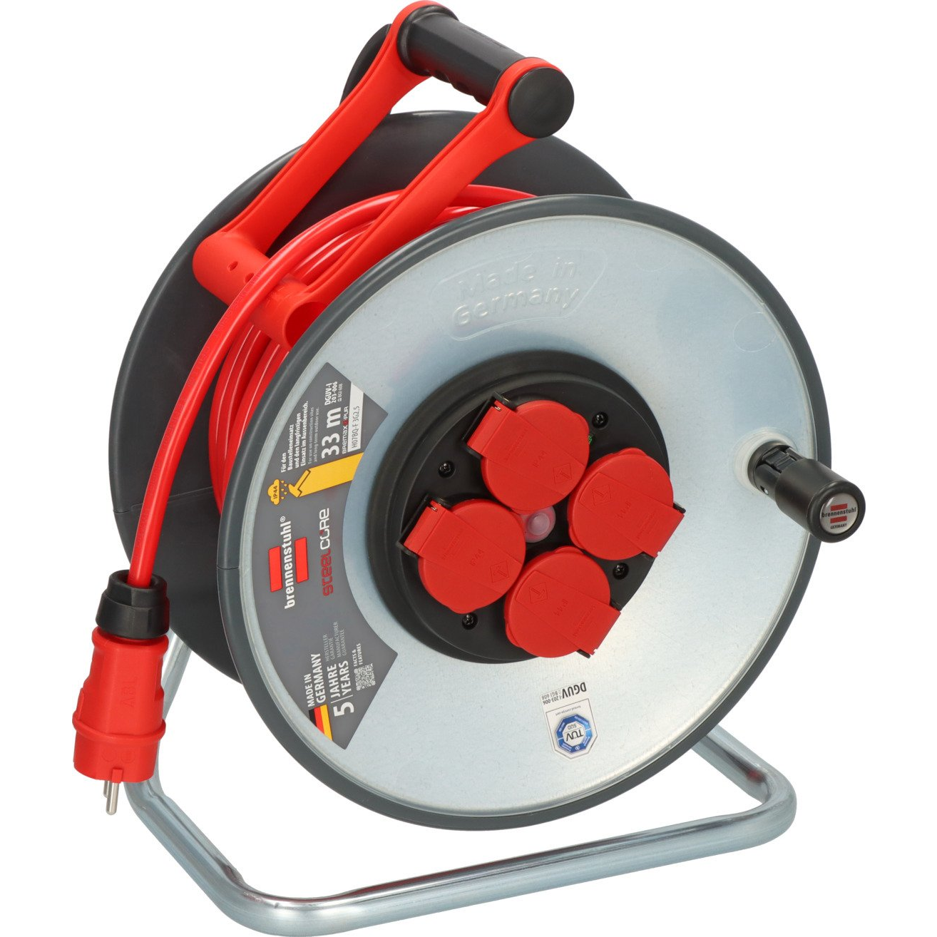 Brennenstuhl 9192330210 Kábeldob 33 m Piros Védőérintkezős dugó (9192330210)
