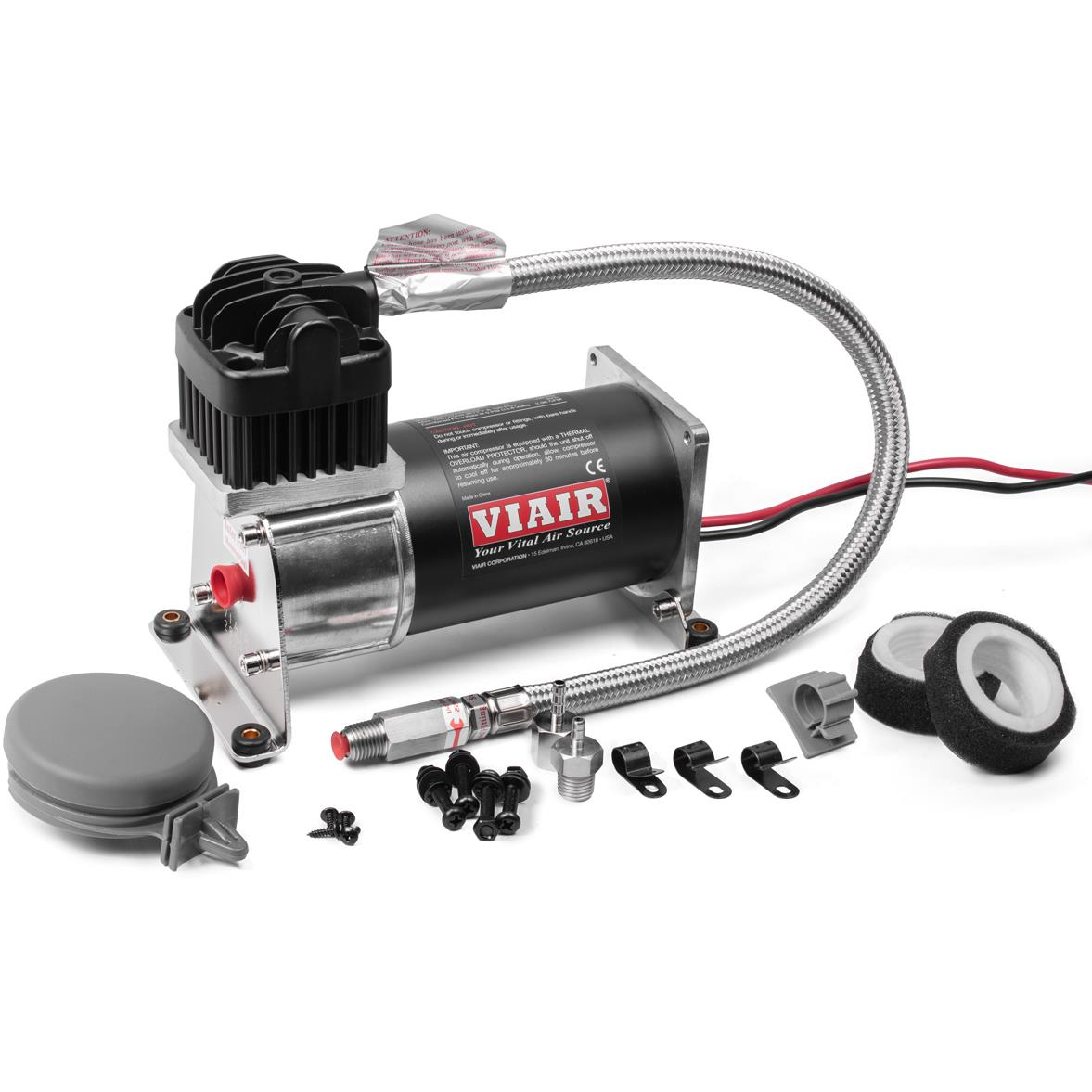 VIAIR 280C Chrome - légkompresszor, max. nyomás 10,3 bar (150 PSI) / 45 liter/perc (28021)