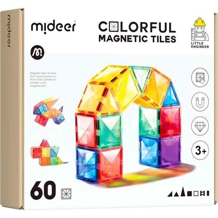 Mideer 60 darabos színes mágneses geometriai építőjáték (CT1210)