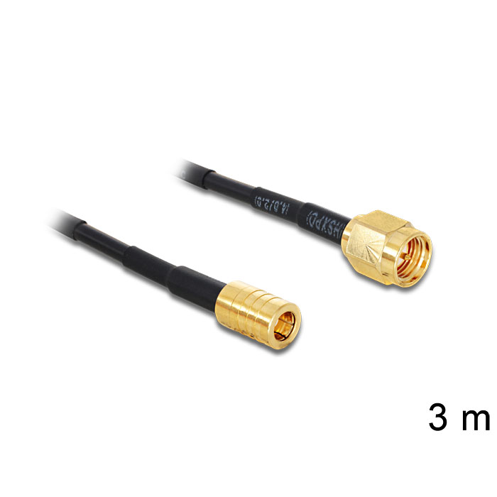 Delock SMA dugó > SMB dugó RG-174, 3 m (88647) (88647)