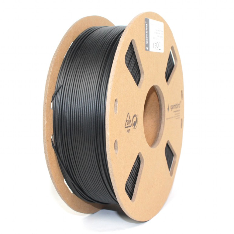 Gembird 3DP-PLA1.75-01-BK Filament PLA 1.75mm 1kg - Fekete (8db / csomag) (3DP-PLA1.75-01-BK X8)