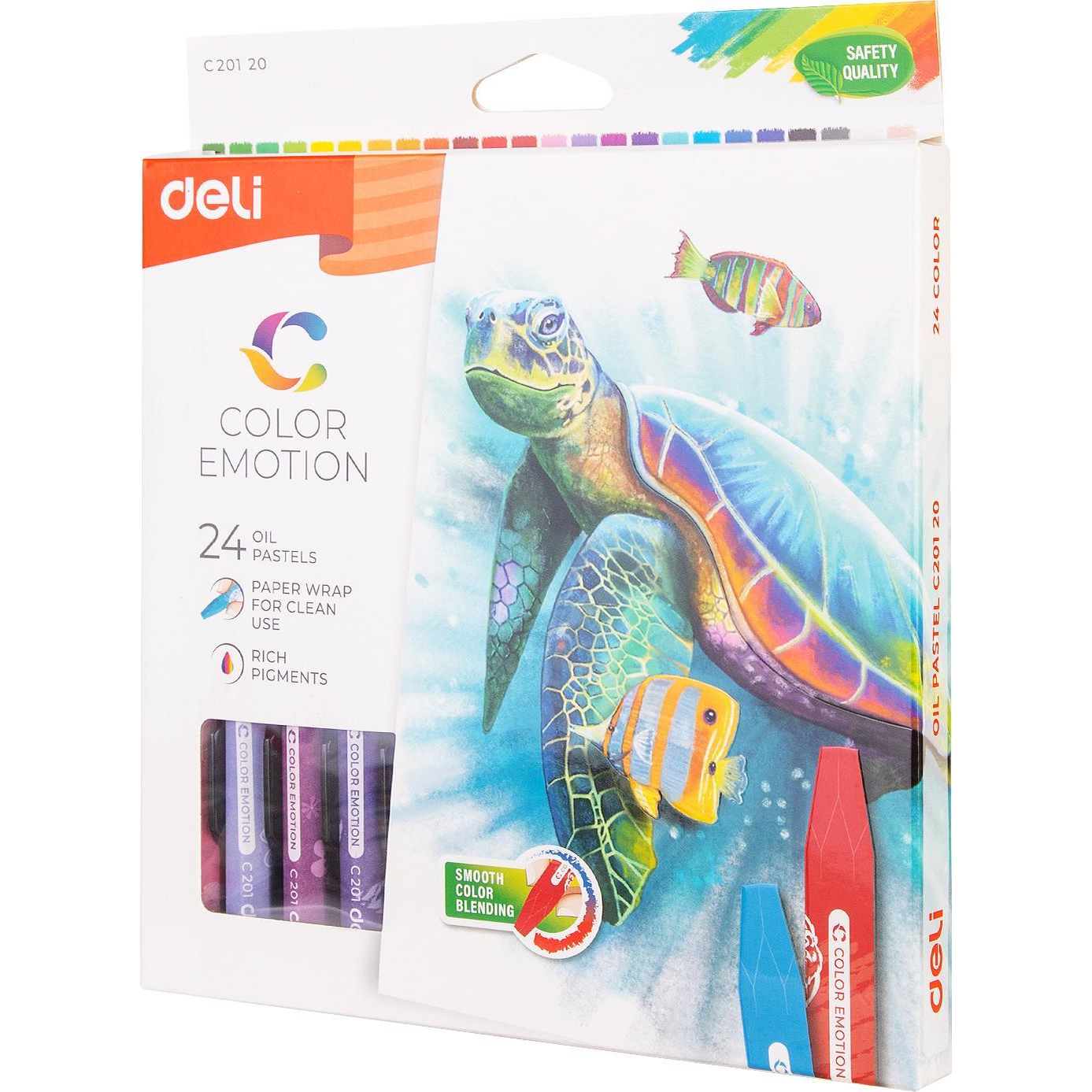 Deli Color Emotion Olajpasztellkréta - Hatszögletű, 24 Különböző Szín (C20120)