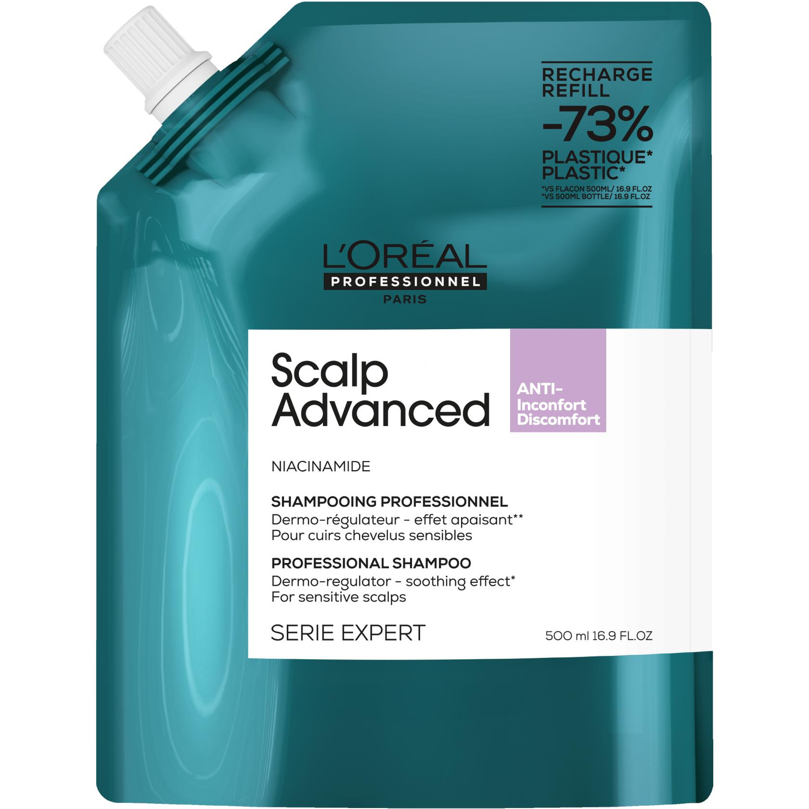 L'ORÉAL PROFESSIONNEL Scalp Advanced utántöltő, 500 ml (3474637242152)