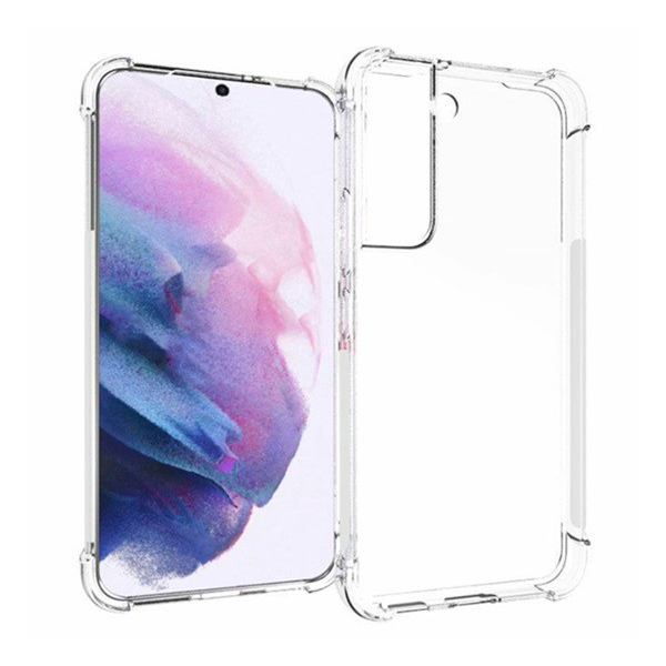Силиконов протектор за телефон Samsung Galaxy S22 5G (Sm-S901) (средно устойчив на удар, рамка с въздушна възглавница) прозрачен