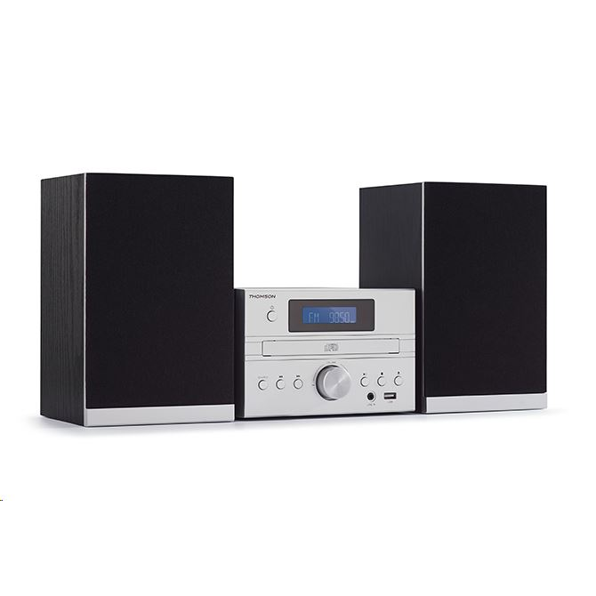 Thomson MIC122BT házi hangrendszer Otthoni mikro hangrendszer 50 W Fekete, Ezüst (MIC-122BT)