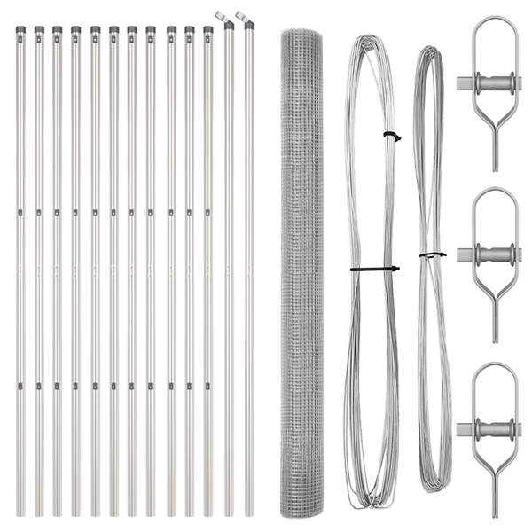 Hegesztett Drótkerítés 13 Oszloppal 1.6x25 m Galvanizált Acélból