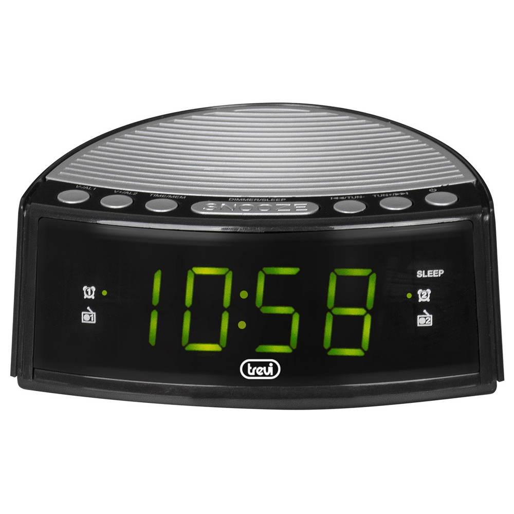 Trevi RC 846 D Digitális ébresztőóra Fekete, Ezüst (RC 846D FEKETE)