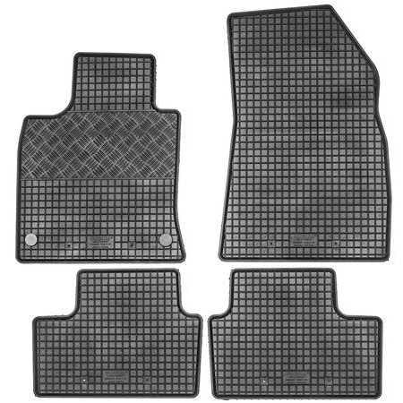 RIGUM Rubber Car Mats for RENAULT Clio 2019->, Black (Set of 4) (4422X12)