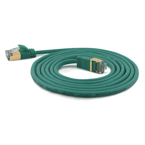 Wantec Patchkabel SSTP CAT7 Ste. CAT6a d=4mm  0,50m  grün