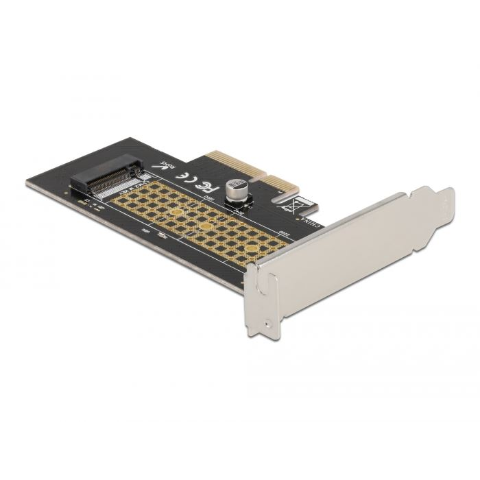 Delock PCI Express x4-kártya - 1 x belső NVMe M.2 Key M 80 mm - alacsony profilú (90047) (delock90047)