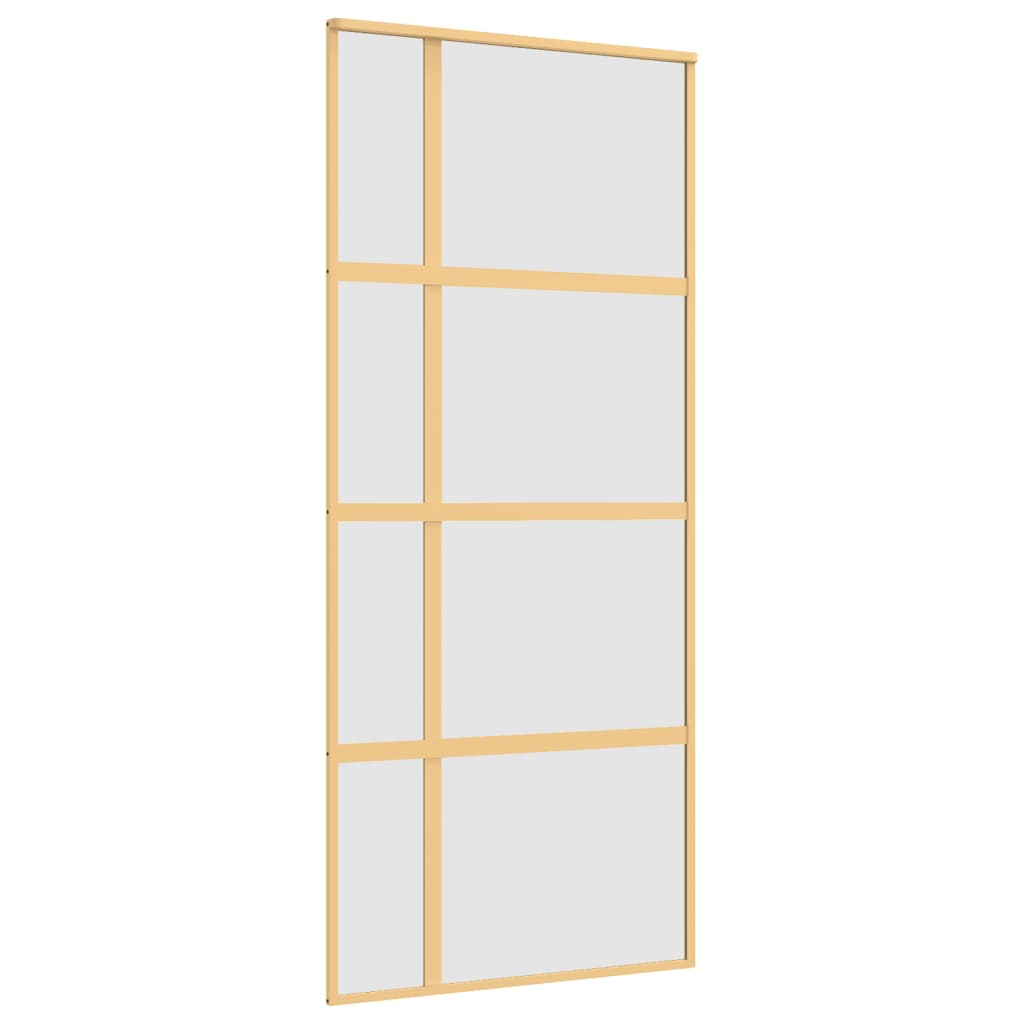 aranyszínű ESG tejüveg és alumínium tolóajtó 90 x 205 cm (155194)