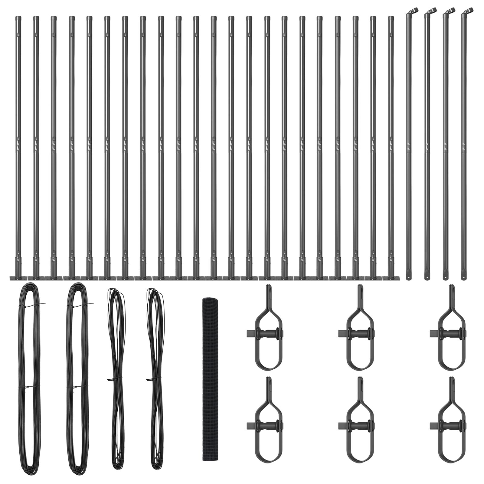 Hegesztett Drótkerítés 13 Füles Poszttal Szürke 1.4x50 m Acél (3352596)