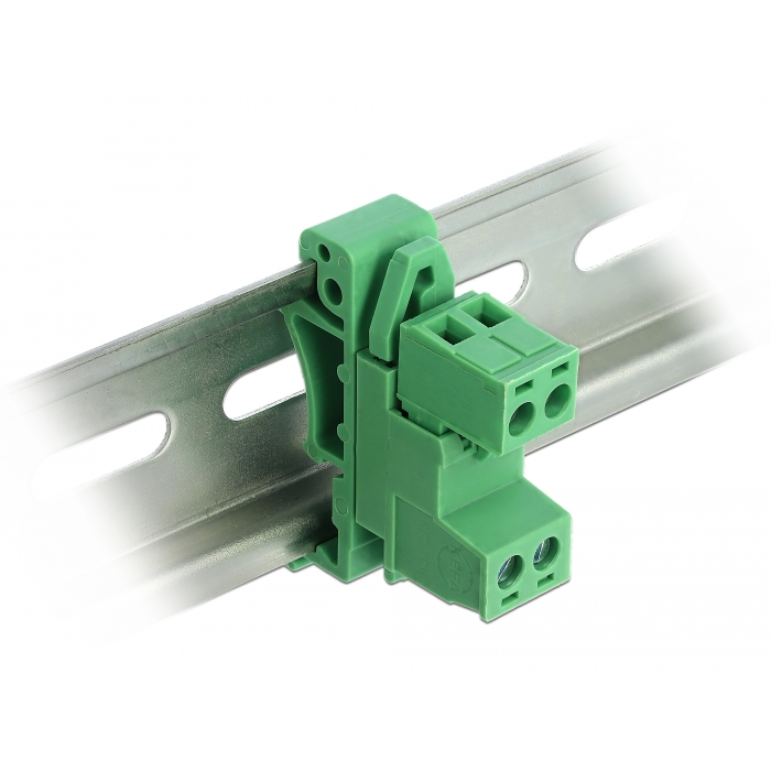 Delock DIN sínre rögzíthető sorkapocs 2 tűs 5,08 mm-es hajlítással (66078) (66078)