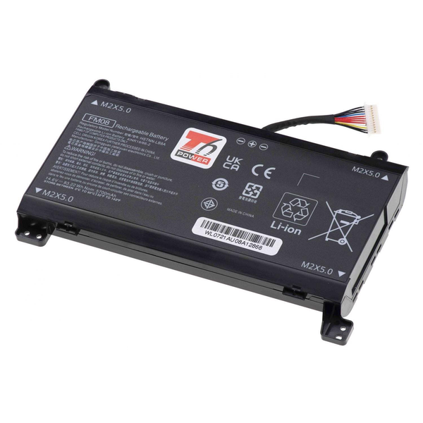 T6 Power for Hewlett Packard Omen 17-an000 GTX 1050 series, Li-Ion, 14.6 V, 5700 mAh (83 Wh), black