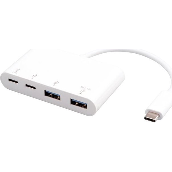 HUB USB eStuff eSTUFF ES625002 huby i koncentratory USB 3.2 Gen 1 (3.1 Gen 1) Type-C 10000 Mbit/s Biały