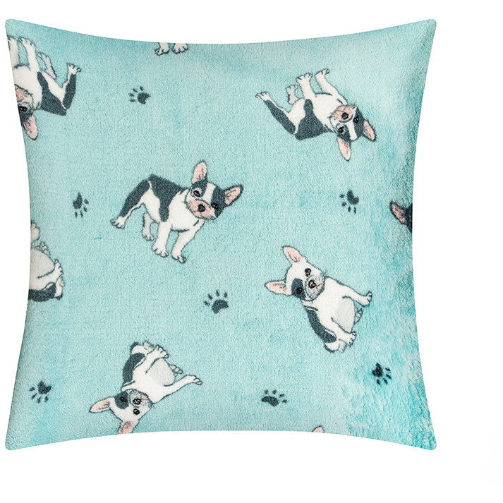 BELLATEX Ellík párna, 35 × 40 7023/197, buldog, kék szín (13445)