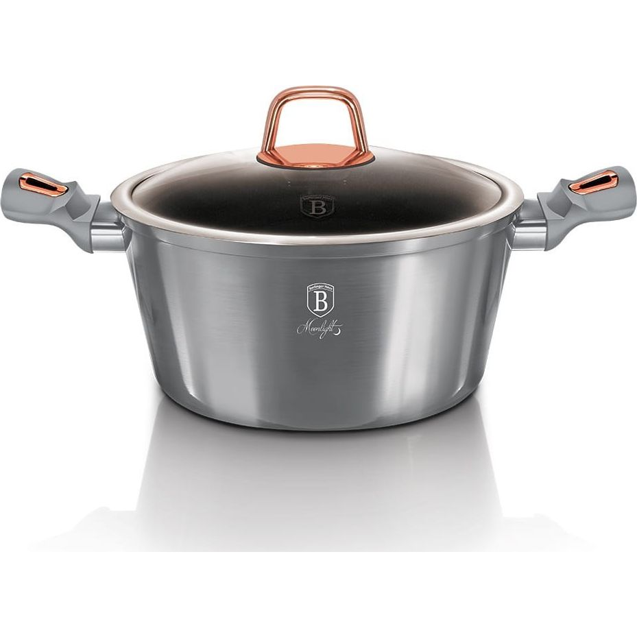 BerlingerHaus BH/6013 Moonlight Collection Lábas - Kovácsolt Alumínium, Metál Szürke (BH-6013)