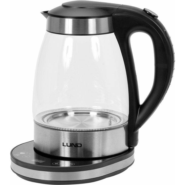 ELEKTROMOS VÍZFORRALÓ ÜVEG LED 1,8L HŐMÉRSÉKLET SZABÁLYOZÁS LUND (68174)
