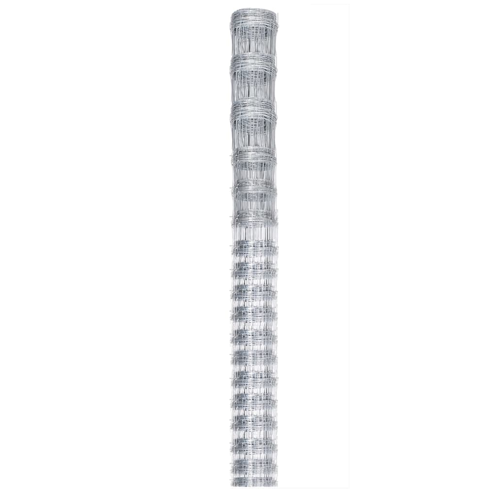 ezüstszínű horganyzott acél kerti kerítés 50 x 1,25 m (149503)