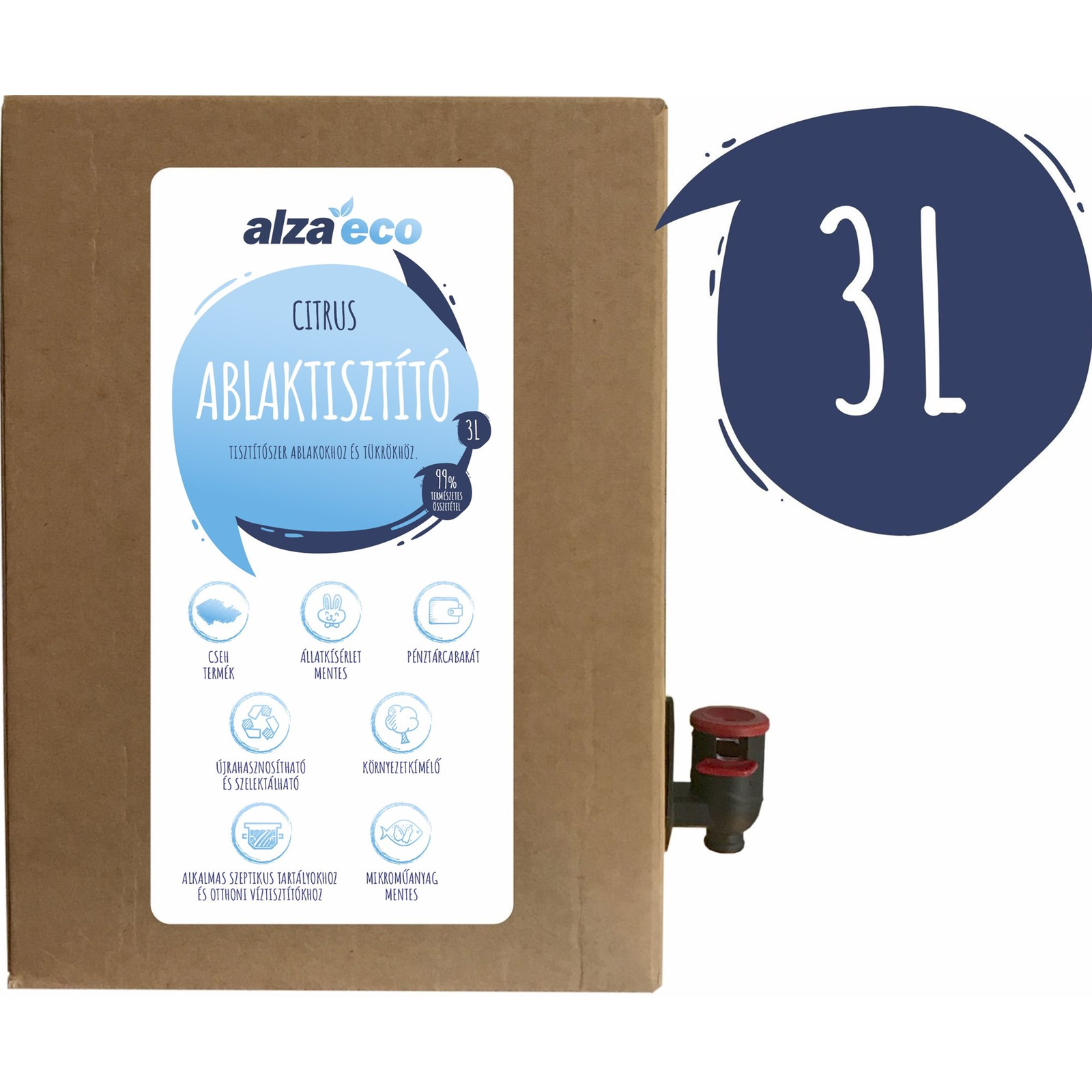 AlzaEco Citrus ablaktisztító 3 l (8594018045433)