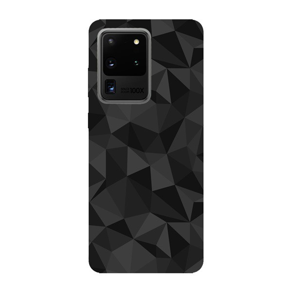 Szilikon telefonvédő (3D, gyémánt minta) FEKETE [Samsung Galaxy S20 Ultra 5G (SM-G988B)] (5996457949472)