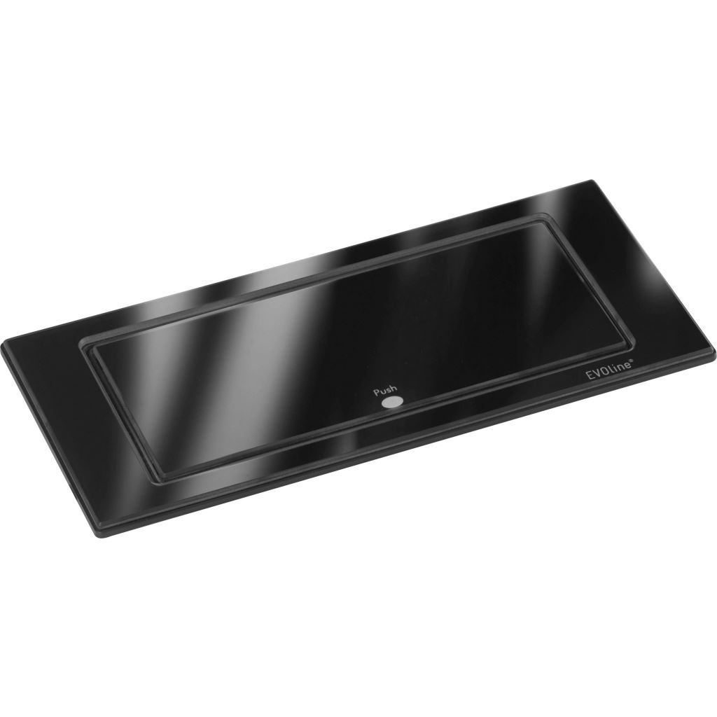 EVOline 106382 Beépíthető elosztó 2 részes Üveg (fekete) Védőérintkezős 2,5m (e106382)