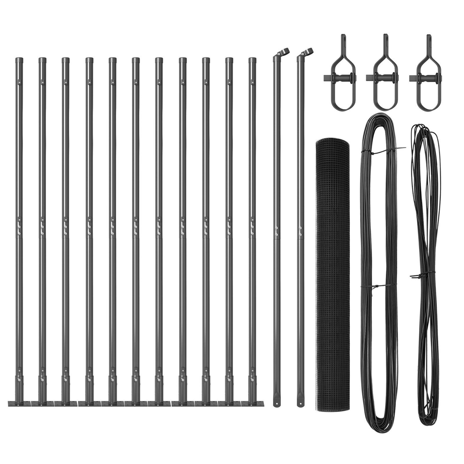 Hegesztett Drótkerítés 13 Flenged Oszloppal Szürke 0.8x25 m Acél (3352551)