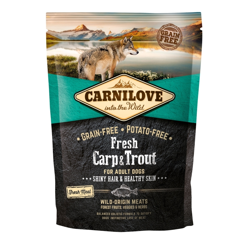 CARNILOVE PES DOSPELÝ KAPOR & PSTRUH ČERSTVÉ SUCHÉ KOMENTÁRE RYBY 1,5 (LPHT-CL170871)