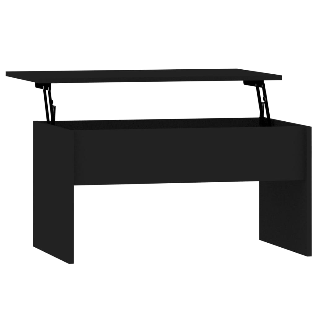 fekete szerelt fa dohányzóasztal 80 x 50,5 x 41,5 cm (809639)