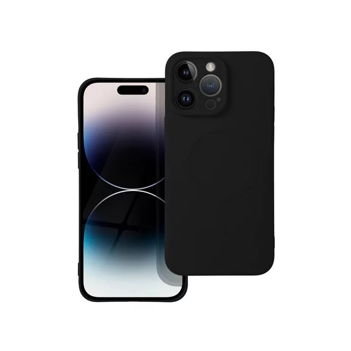 Apple MagSafe-rögzítésű iPhone 14 Pro Max szilikontok éjfekete (MPTP3ZM/A)