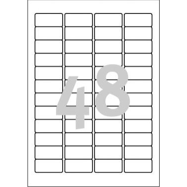 Avery-Zweckform L6113-20 Biztonsági etikett 45.7 x 21.2 mm Poliészter fólia Fehér 960 db Véglegesen tapadó Lézernyomtató, Másoló, Kézi feliratozás (L6113-20)