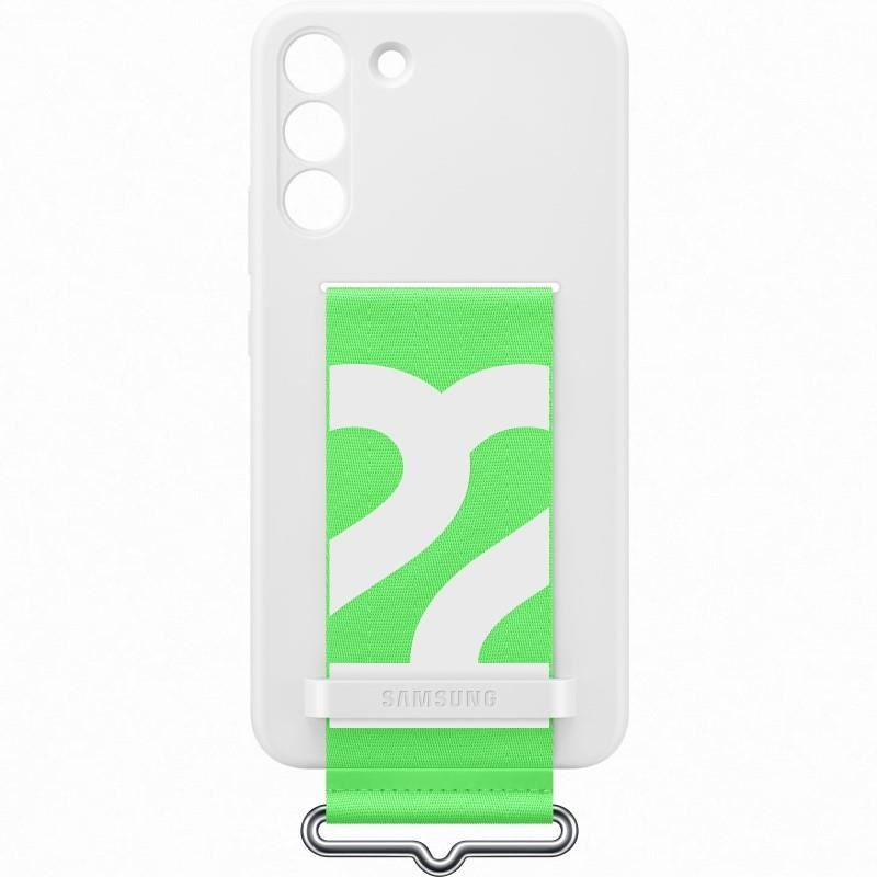 Samsung Galaxy S22+ szilikontok szíjjal fehér (EF-GS906TWEGWW) (EF-GS906TWEGWW)