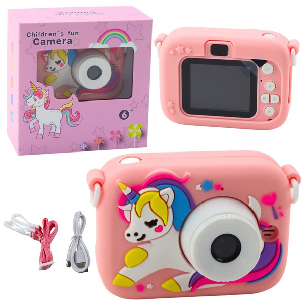 Gyermek Digitális Fényképezőgép Unikornis Rózsaszín 48Mpx HD 1080P