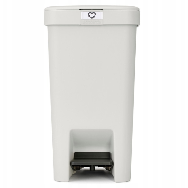 Brabantia StepUp pedálos kuka hulladéktípus jelölő ablakkal, lecsapódásgátló fedél, 16L - D méret, 91% újrahasznosított műanyag, világosszürke - 800221