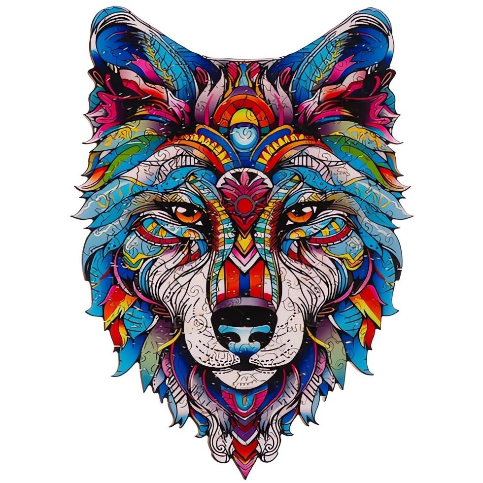 Kruzzel 24552 Wooden puzzle wolf, 170 pieces, 38 × 27 cm (24552)