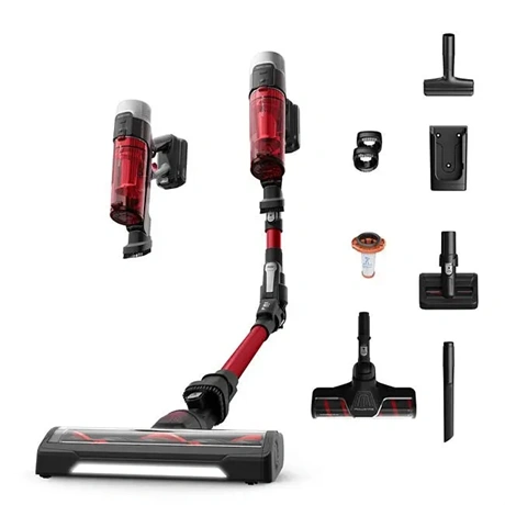 Rowenta X-Force Flex 9.60 RH2099WO steelstofzuiger & elektrische bezem 2-in-1-steelstofzuiger Batterij/Accu Droog Zakloos 0,44 l 250 W Zwart, Rood