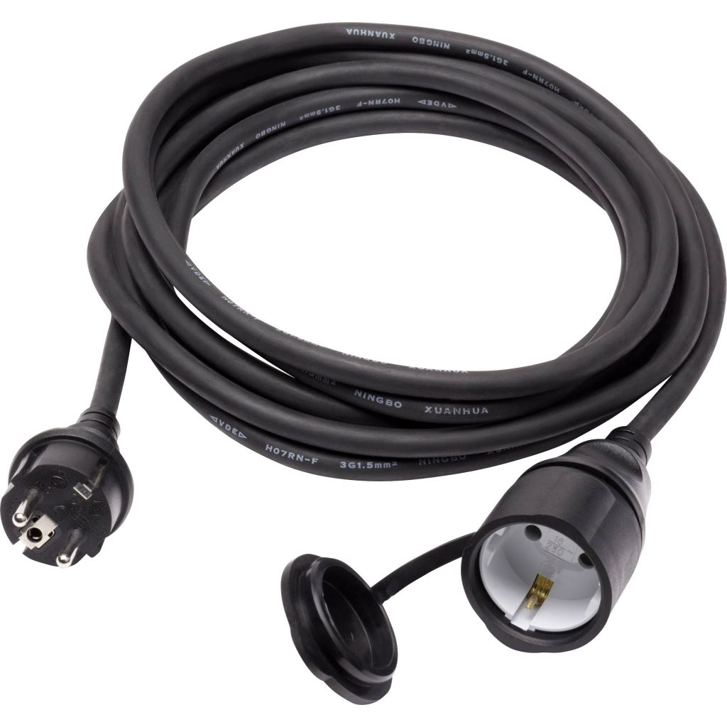 Sygonix SY-5044440 Áram Hosszabbítókábel 16 A Fekete 5.00 m (SY-5044440)