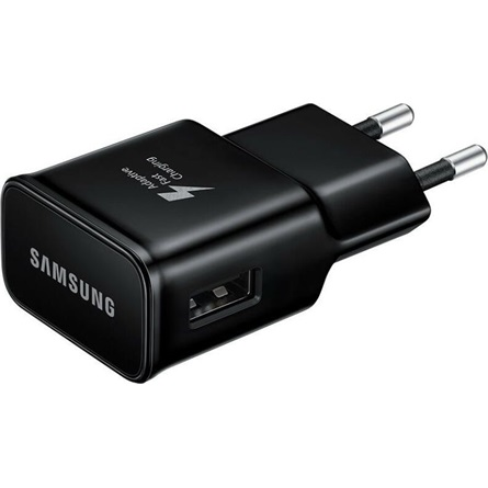 Samsung EP-TA20EBECG USB-A hálózati töltő adapter + USB-A -USB-C kábel fekete "Gigapack csomagolás" (EP-TA20EBECG + EP-DG950CBE)