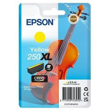 Epson 250XL Violin Claria Photo HD blækpatron 1 stk Original Højt (XL) udbytte Gul