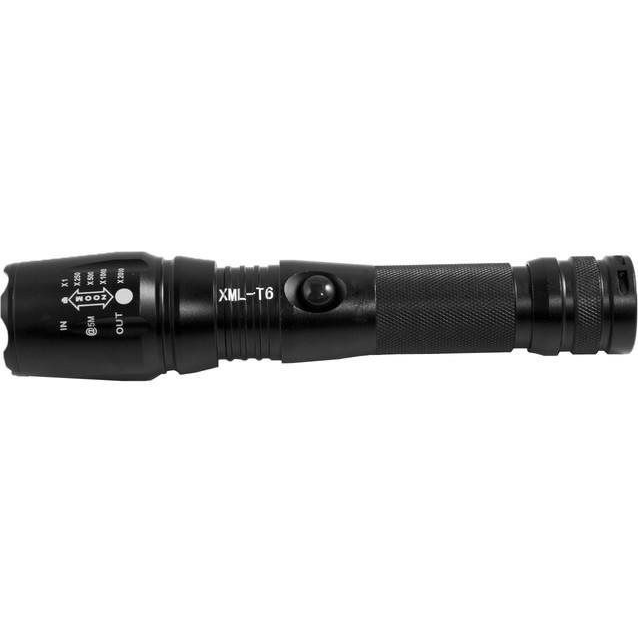 Solight szakmai tölthető LED-es zseblámpa piros-fekete (8592718012434)