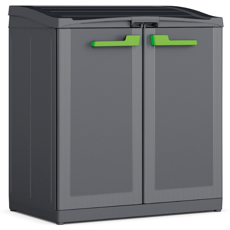 Keter Moby Compact Recycling System 3 x 110 literes szelektív szeméttároló - Szürke (30206849)