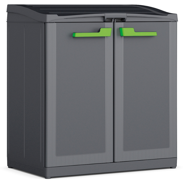 Keter Moby Compact Recycling System 3 x 110 literes szelektív szeméttároló - Szürke